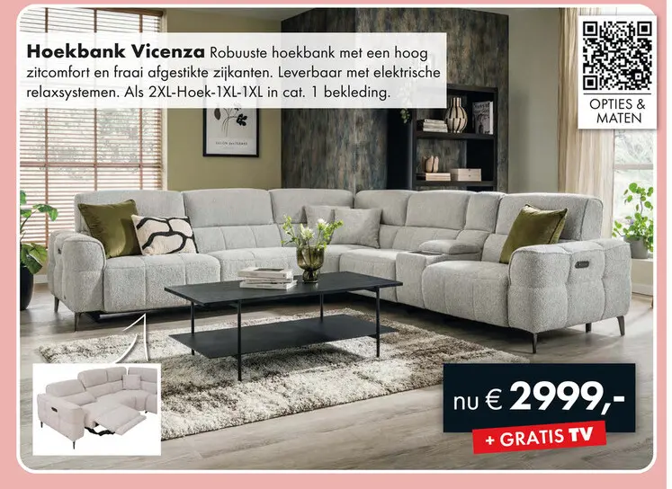 Promotie: Vicenza hoekbank