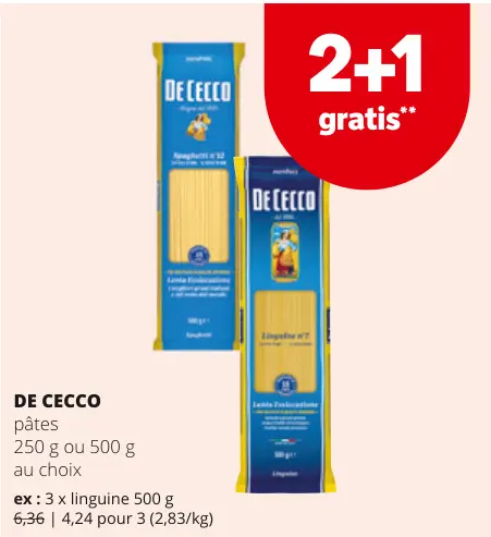 Offre: pâtes