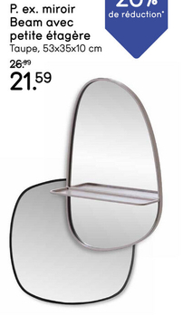 Offre: Miroir Beam - taupe - 53x35x10 cm