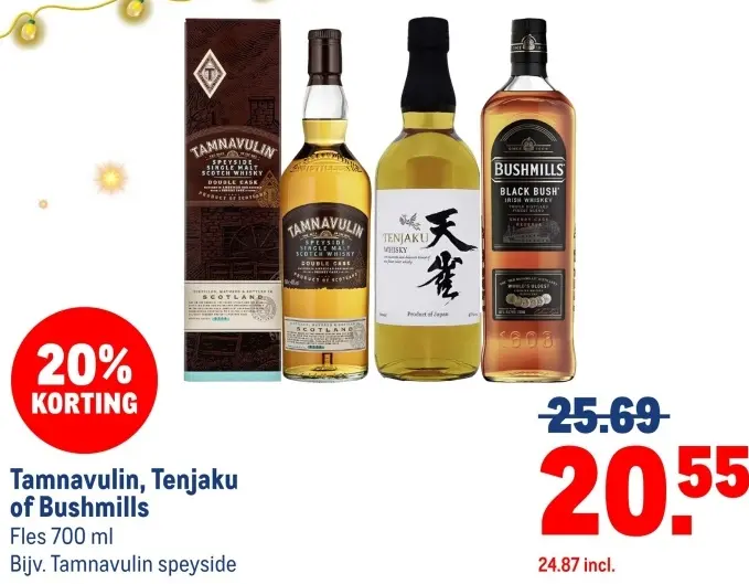 Aanbieding: Tamnavulin, Tenjaku of Bushmills