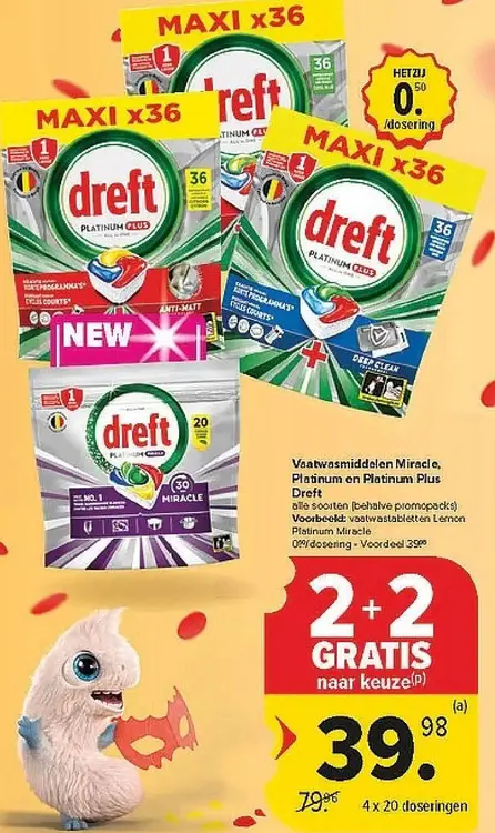 Promotie: Vaatwasmiddelen Miracle, Platinum en Platinum Plus