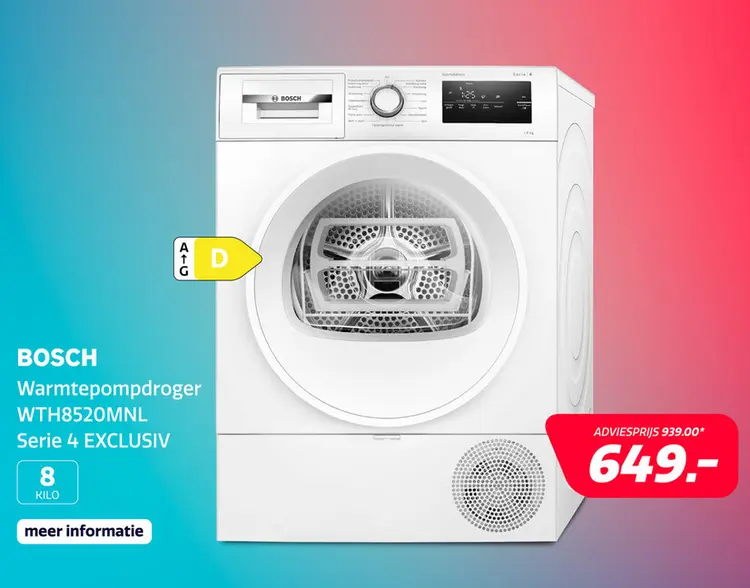 Aanbieding: Bosch WTH8520MNL Serie 4 EXCLUSIV