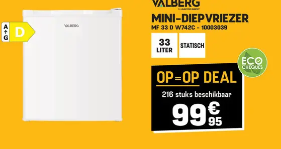 Promotie: Mini-diepvriezer mf 33 d w742c