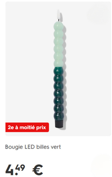 Offre: Bougie LED billes vert