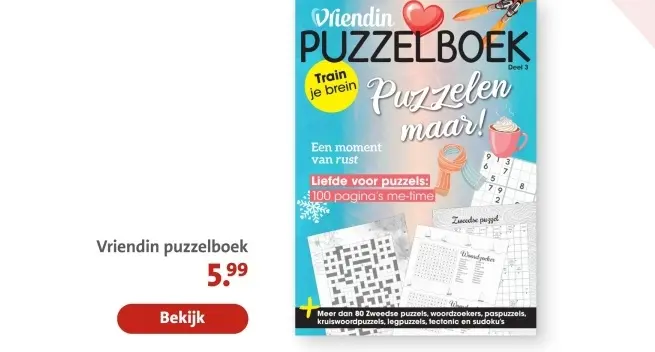 Aanbieding: Vriendin puzzelboek