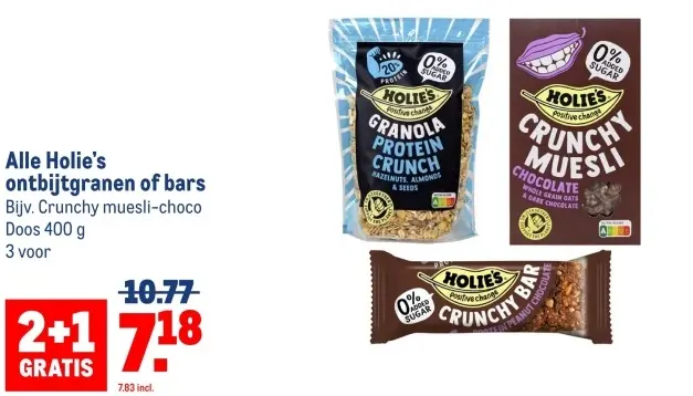 Aanbieding: Holie's ontbijtgranen of bars