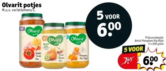 Aanbieding: Olvarit potjes