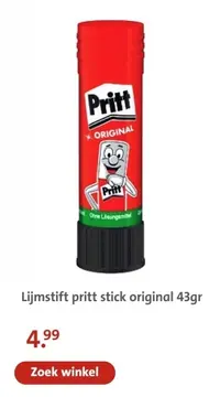 Aanbieding: Lijmstift pritt stick original