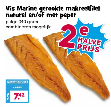 Aanbieding: Gerookte makreelfilet naturel en/of met peper
