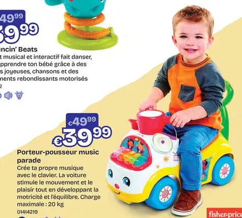 Offre: Porteur-pousseur music parade