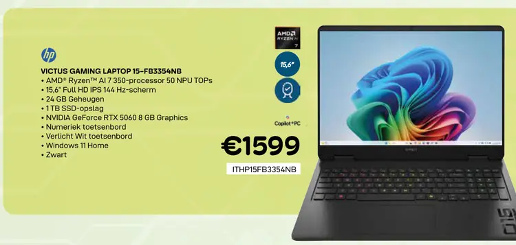 Promotie: Victus gaming laptop 15-fb3354nb