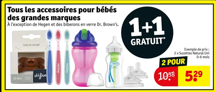 Offre: Tous les accessoires pour bébés des grandes marques