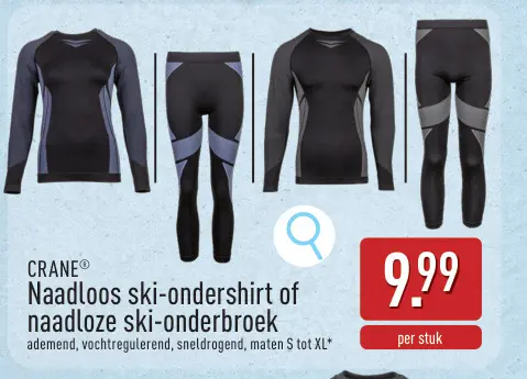 Promotie: Naadloos ski-ondershirt of naadloze ski-onderbroek