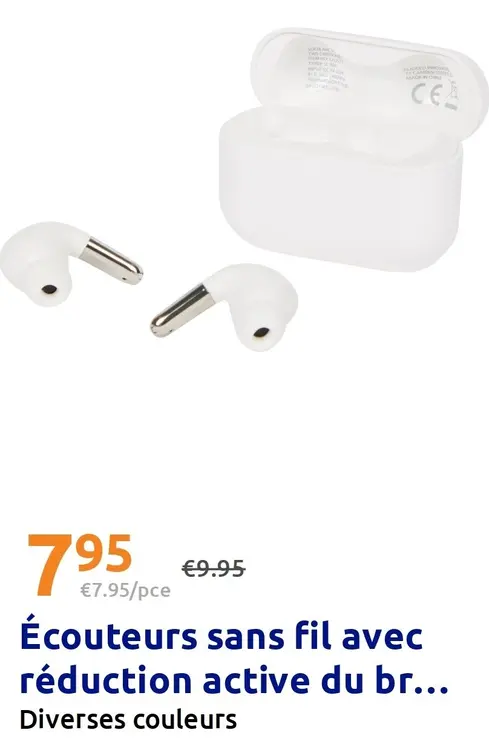 Offre: Écouteurs sans fil avec réduction active du bruit