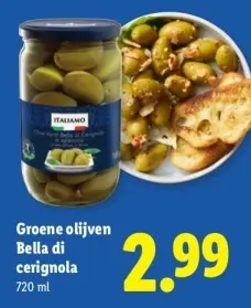 Aanbieding: Groene olijven Bella di cerignola