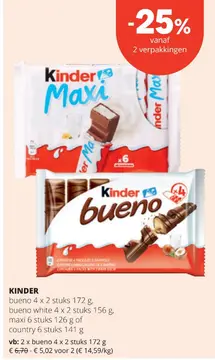 Aanbieding: bueno 4 x 2 stuks