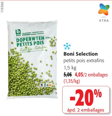 Offre: Boni Selection petits pois extrafins