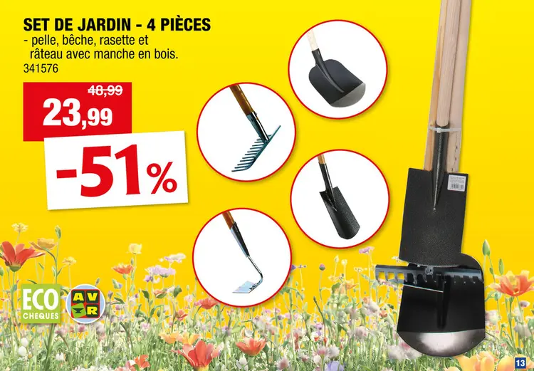 Offre: AVR outils de jardinage + manche set de 4