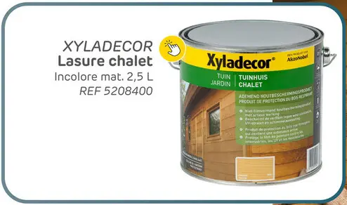Offre: Lasure xyladecor chalet incolore mat 2,5l