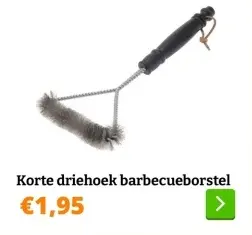 Aanbieding: Korte driehoek barbecueborstel