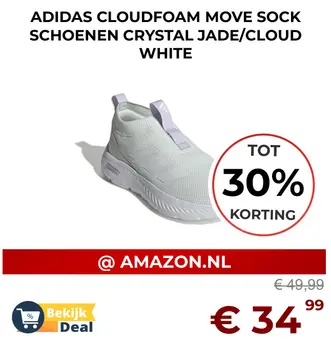 Aanbieding: Adidas cloudfoam move sock schoenen crystal jade