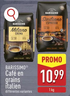 Offre: BARISSIMO Café en grains italien