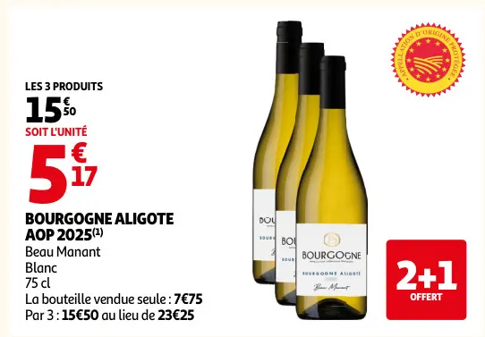 Promotie: Bourgogne aligote aop