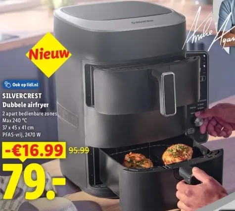 Aanbieding: Dubbele airfryer