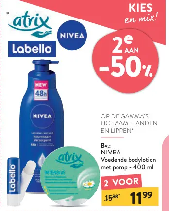 Promotie: NIVEA Voedende bodylotion met pomp