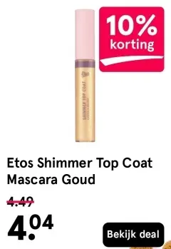 Aanbieding: Shimmer Top Coat Mascara Goud