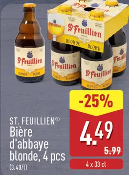 Offre: ST. FEUILLIEN® Bière d'abbaye blonde
