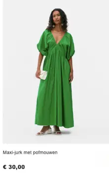 Aanbieding: Maxi-jurk met pofmouwen