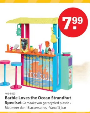Aanbieding: Barbie Loves the Ocean Strandhut Speelset