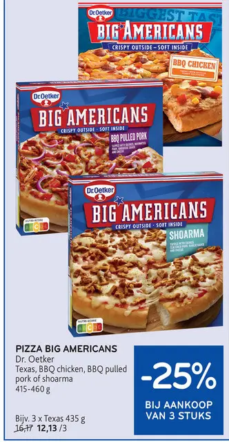 Aanbieding: Pizza big americans