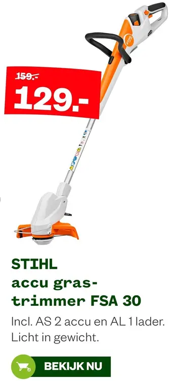 Aanbieding: Accu gras-trimmer FSA 30