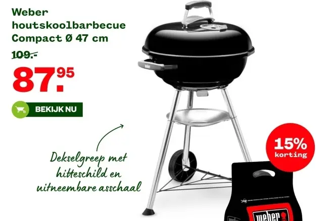Aanbieding: houtskoolbarbecue Compact