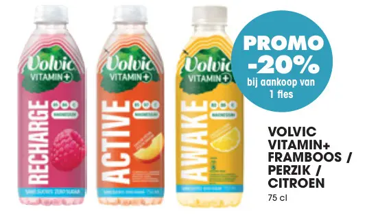 Promotie: Vitamin+ framboos / perzik / citroen