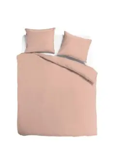 Aanbieding: Dekbedovertrek Katoen Noa Pastel brique