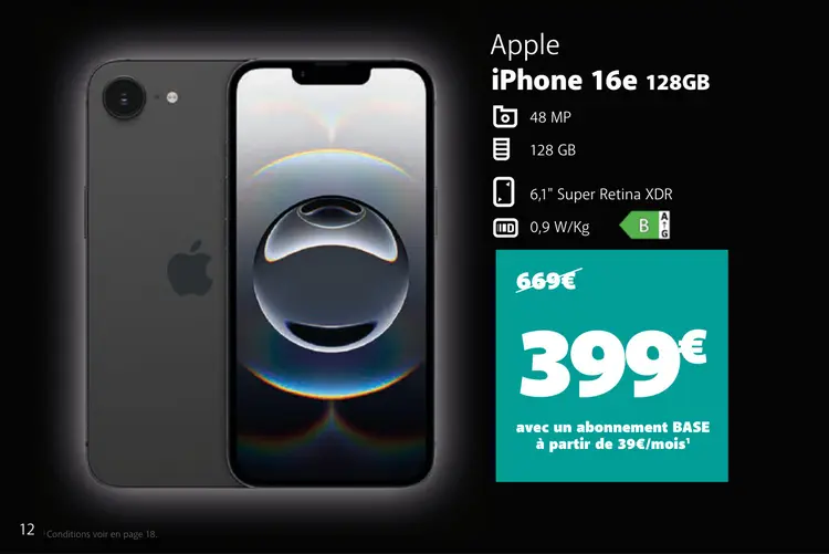 Offre: iPhone 16e