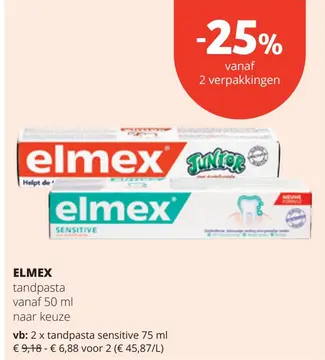 Aanbieding: ELMEX tandpasta