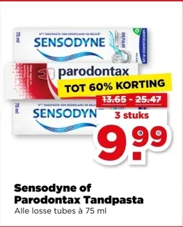 Aanbieding: Sensodyne of Parodontax Tandpasta