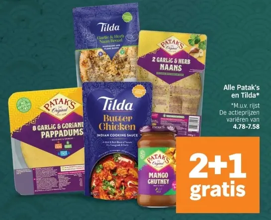 Aanbieding: Alle Patak's and Tilda