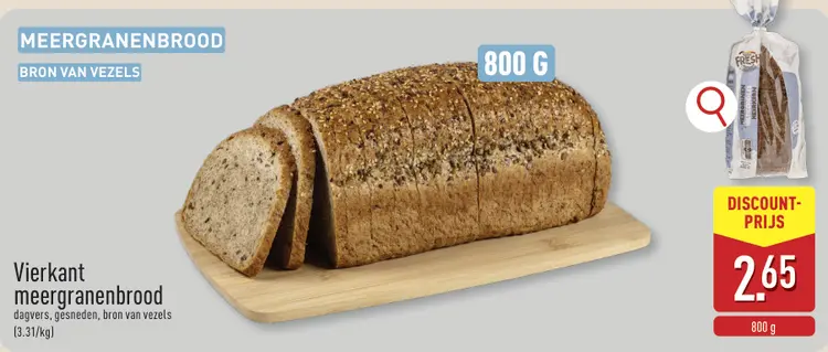 Promotie: Vierkant meergranenbrood