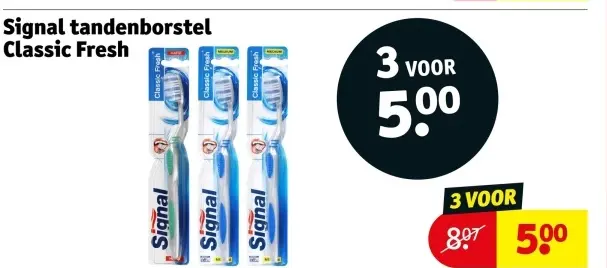 Promotie: tandenborstel Classic Fresh