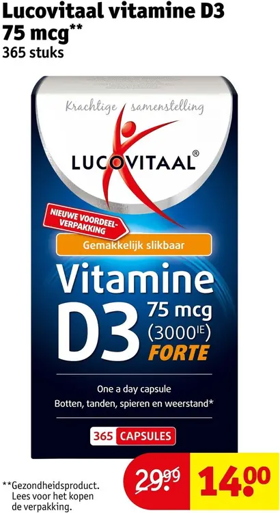 Aanbieding: Vitamine D3 75 mcg