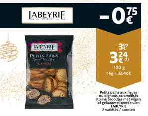 Promotie: Petits pains aux figues ou oignons caramélisé