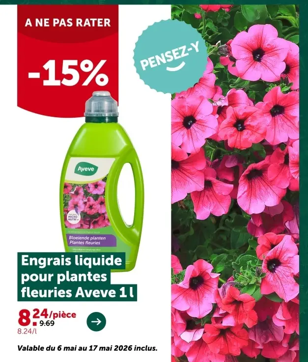 Offre: Engrais liquide pour plantes fleuries
