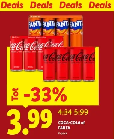 Aanbieding: Coca-Cola of Fanta