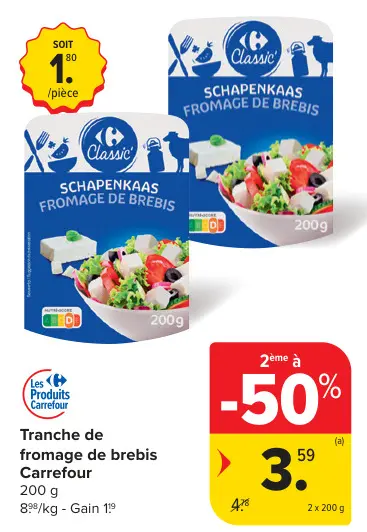 Offre: Tranche de fromage de brebis