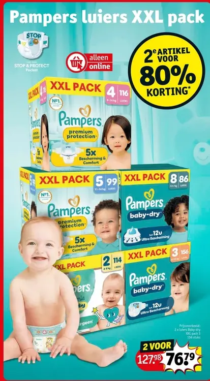 Promotie: Pampers luiers XXL pack